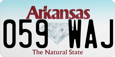AR license plate 059WAJ