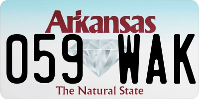 AR license plate 059WAK