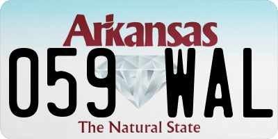 AR license plate 059WAL