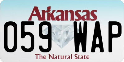 AR license plate 059WAP