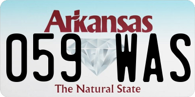 AR license plate 059WAS