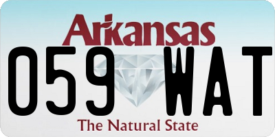 AR license plate 059WAT