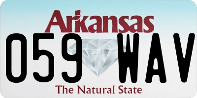 AR license plate 059WAV