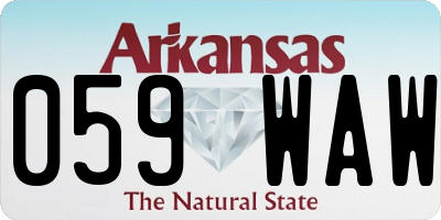 AR license plate 059WAW