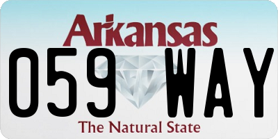 AR license plate 059WAY