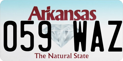 AR license plate 059WAZ