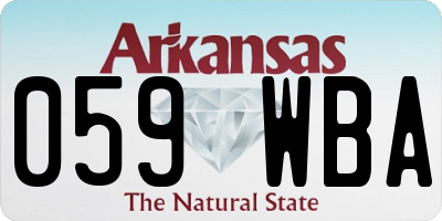 AR license plate 059WBA