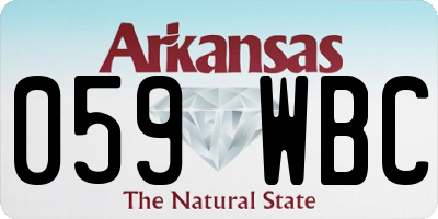 AR license plate 059WBC