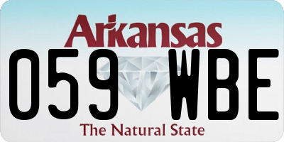 AR license plate 059WBE