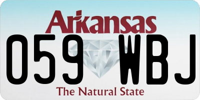 AR license plate 059WBJ