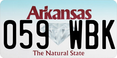 AR license plate 059WBK