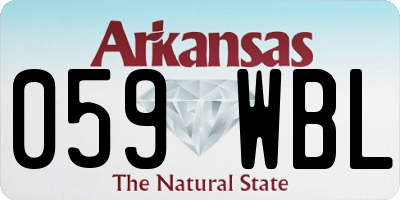 AR license plate 059WBL