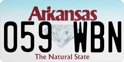 AR license plate 059WBN