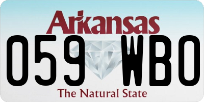 AR license plate 059WBO