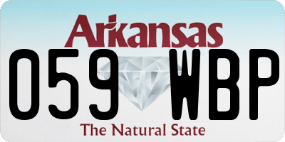 AR license plate 059WBP