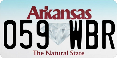 AR license plate 059WBR
