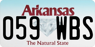 AR license plate 059WBS