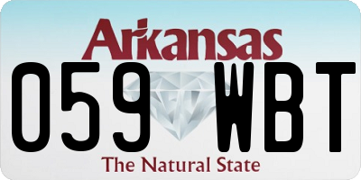 AR license plate 059WBT