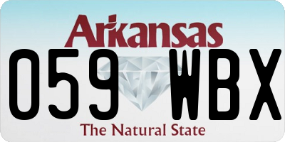 AR license plate 059WBX