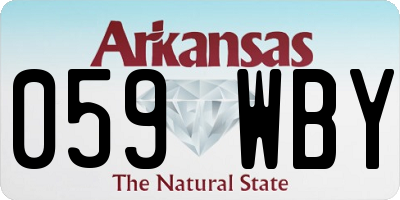 AR license plate 059WBY