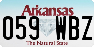 AR license plate 059WBZ