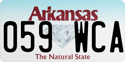 AR license plate 059WCA
