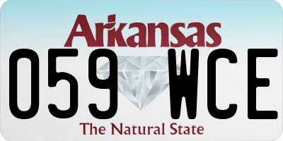 AR license plate 059WCE