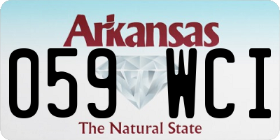 AR license plate 059WCI