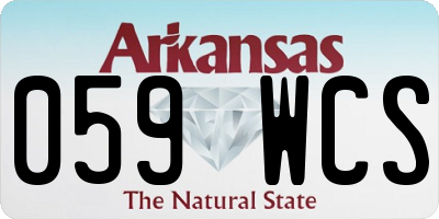 AR license plate 059WCS
