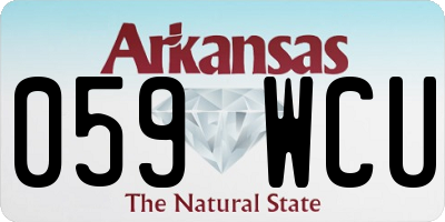 AR license plate 059WCU