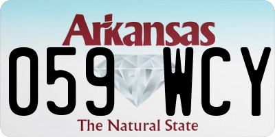 AR license plate 059WCY