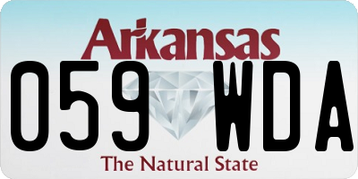 AR license plate 059WDA