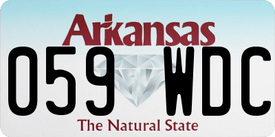 AR license plate 059WDC