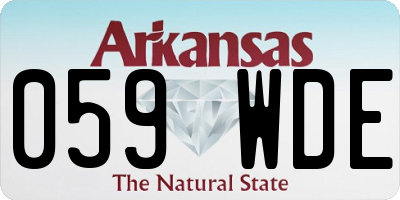 AR license plate 059WDE