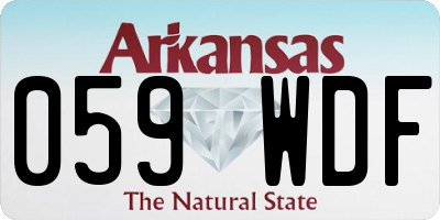 AR license plate 059WDF
