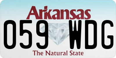 AR license plate 059WDG