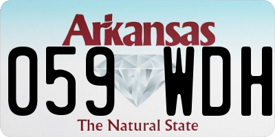 AR license plate 059WDH