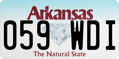 AR license plate 059WDI