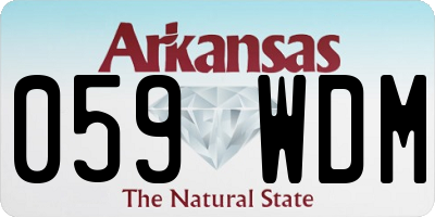 AR license plate 059WDM
