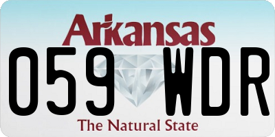 AR license plate 059WDR