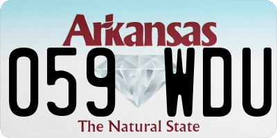 AR license plate 059WDU