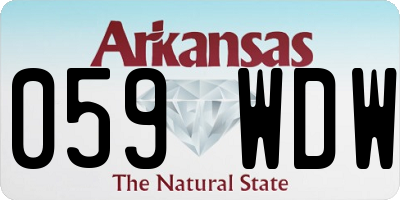 AR license plate 059WDW