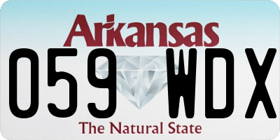 AR license plate 059WDX