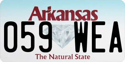AR license plate 059WEA