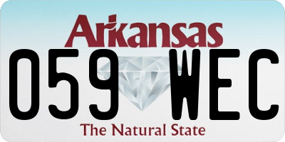 AR license plate 059WEC