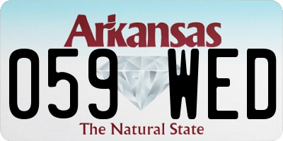 AR license plate 059WED