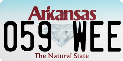AR license plate 059WEE