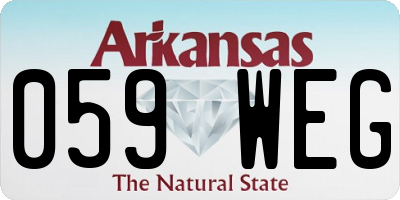 AR license plate 059WEG