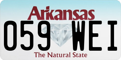 AR license plate 059WEI