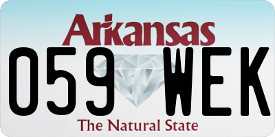 AR license plate 059WEK